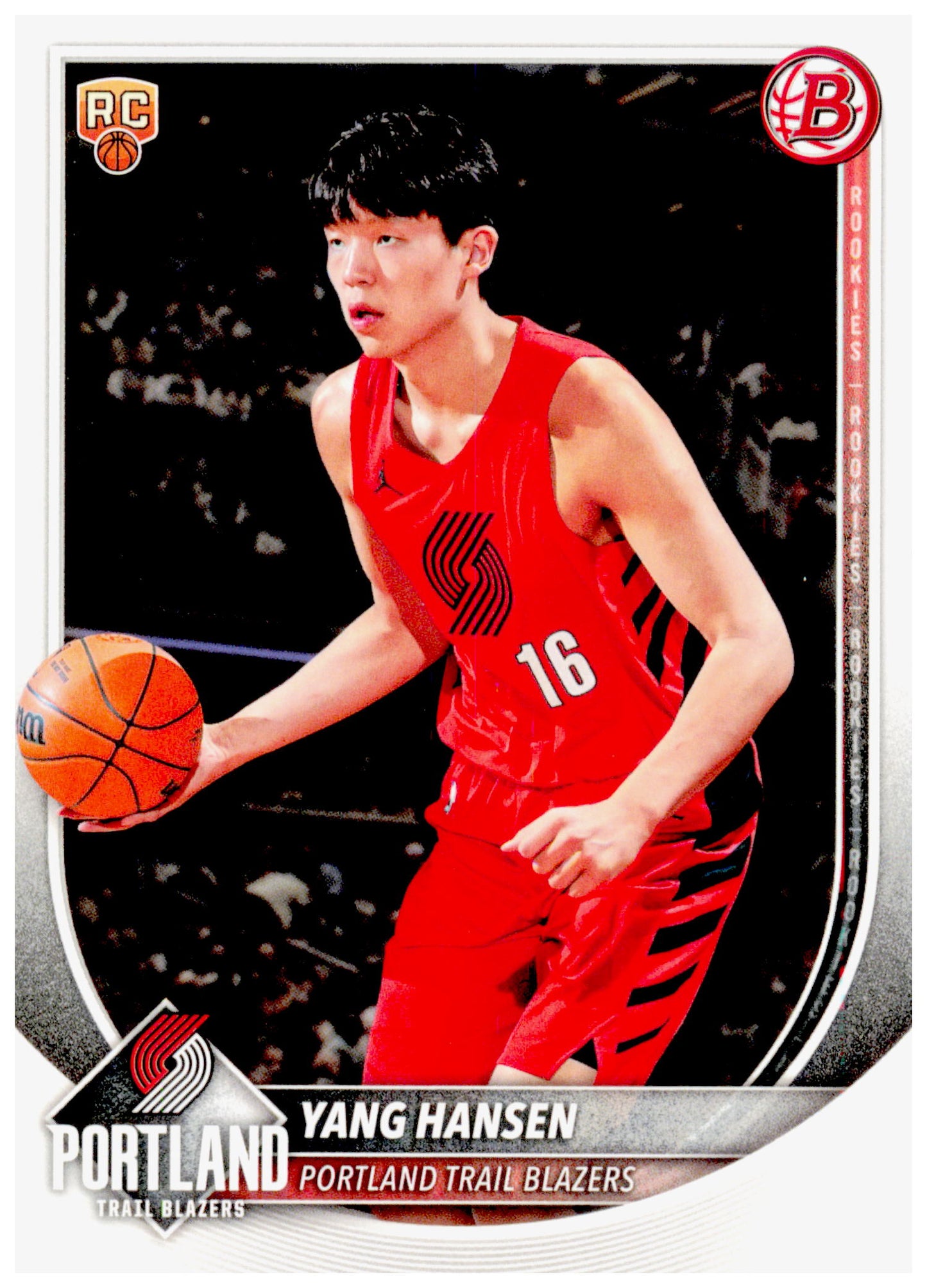 2025-26 Bowman Yang Hansen Card RC Portland Trail Blazers #16