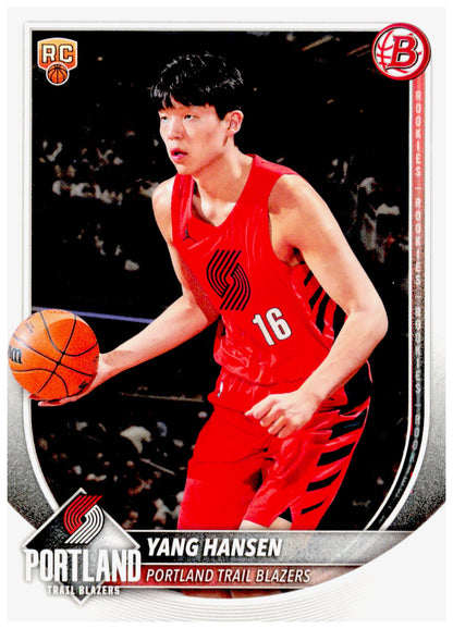 2025-26 Bowman Yang Hansen Card RC Portland Trail Blazers #16