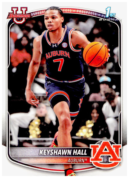 2025-26 Bowman Keyshawn Hall Card Prospects Auburn Tigers #BPP-60
