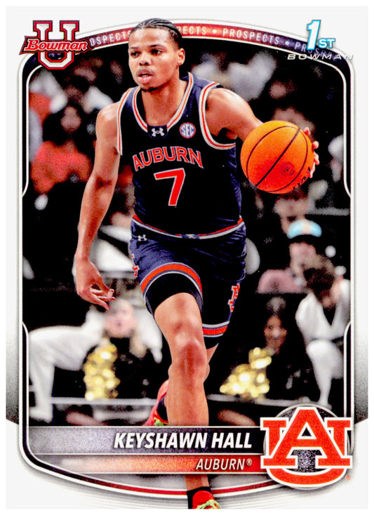 2025-26 Bowman Keyshawn Hall Card Prospects Auburn Tigers #BPP-60