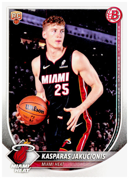 2025-26 Bowman Kasparas Jakučionis Card RC Miami Heat #20