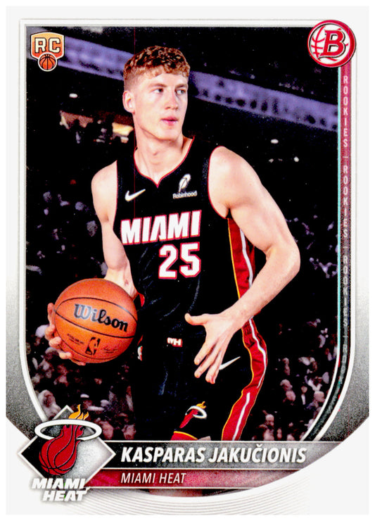2025-26 Bowman Kasparas Jakučionis Card RC Miami Heat #20