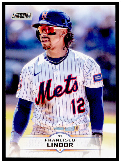 2025 Stadium Club Francisco Lindor Card New York Mets #181