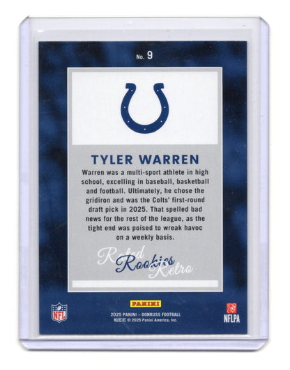 2025 Donruss Tyler Warren Card Rated Rookies Retro Indianapolis Colts #9