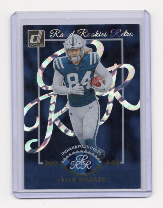 2025 Donruss Tyler Warren Card Rated Rookies Retro Indianapolis Colts #9