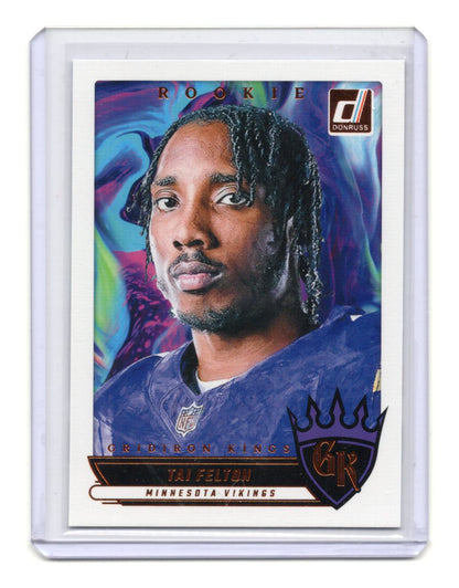 2025 Donruss Tai Felton Card Rookie Gridiron Kings Minnesota Vikings #RGK-TAF