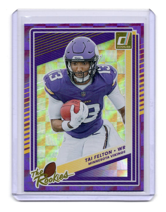 2025 Donruss Tai Felton Card The Rookies Minnesota Vikings #39