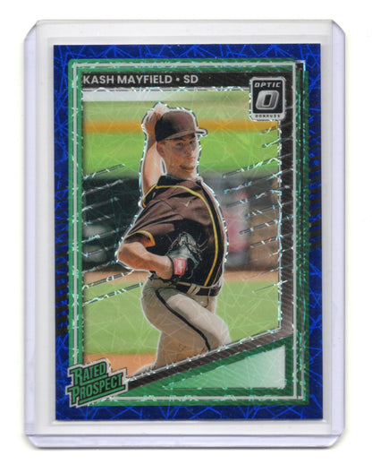 2025 Donruss Kash Mayfield Card Optic Blue Velocity San Diego Padres #183