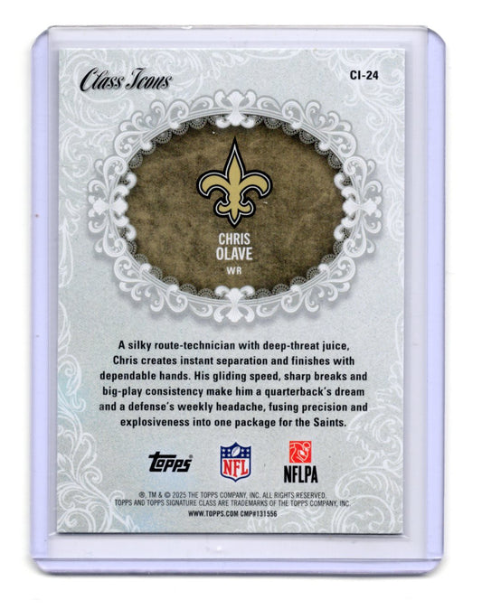 2025 Topps Signature Class Chris Olave Card Class Icons  Saints #CI-24