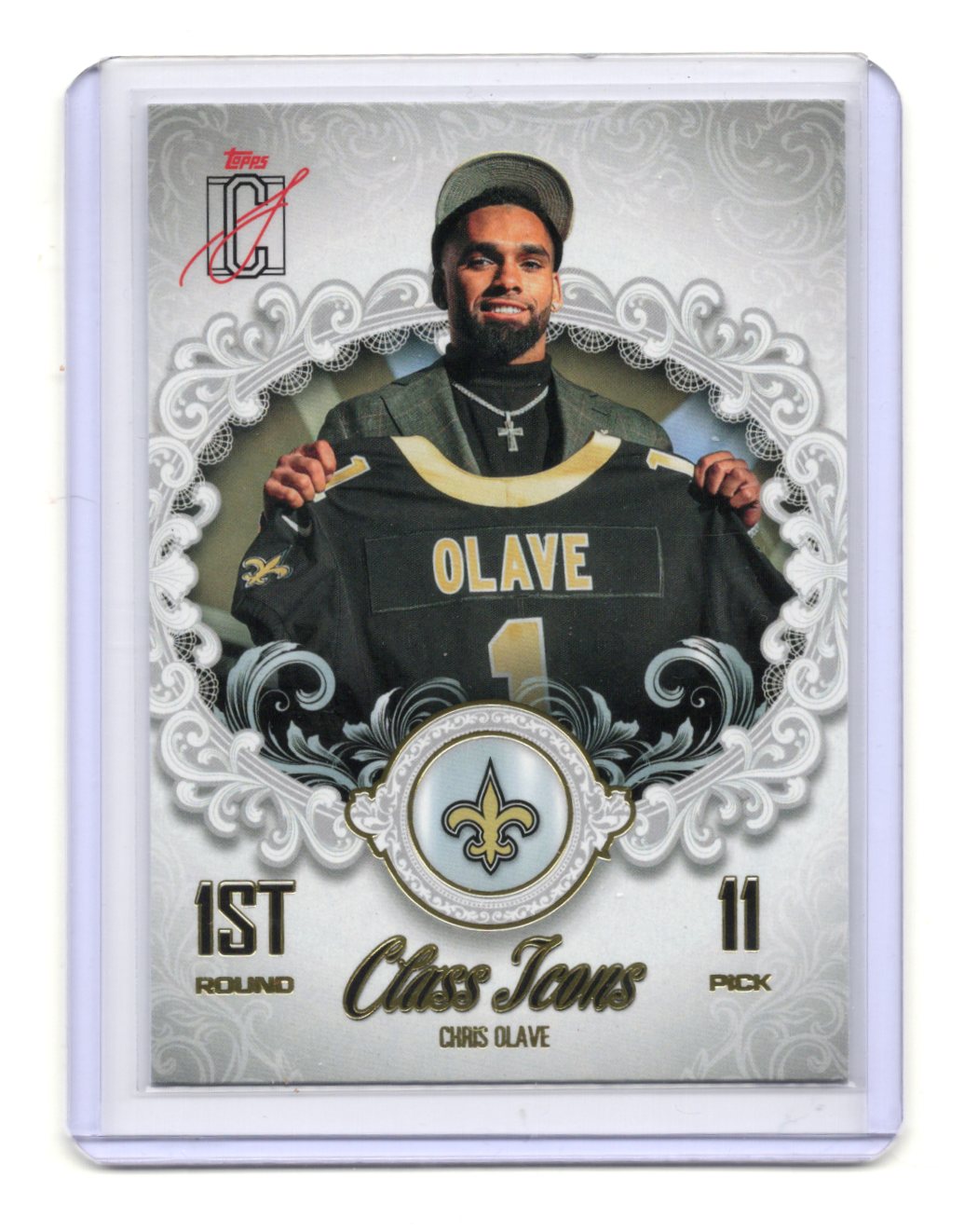 2025 Topps Signature Class Chris Olave Card Class Icons  Saints #CI-24
