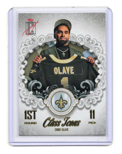 2025 Topps Signature Class Chris Olave Card Class Icons  Saints #CI-24
