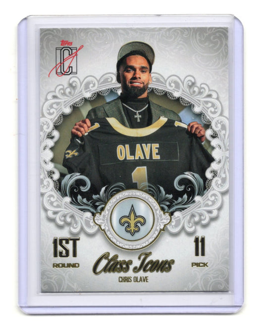 2025 Topps Signature Class Chris Olave Card Class Icons  Saints #CI-24