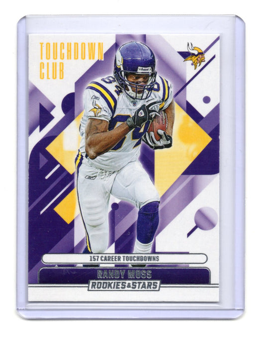 2025 Panini Rookies & Stars Randy Moss Card Touchdown Club Minnesota Vikings #2