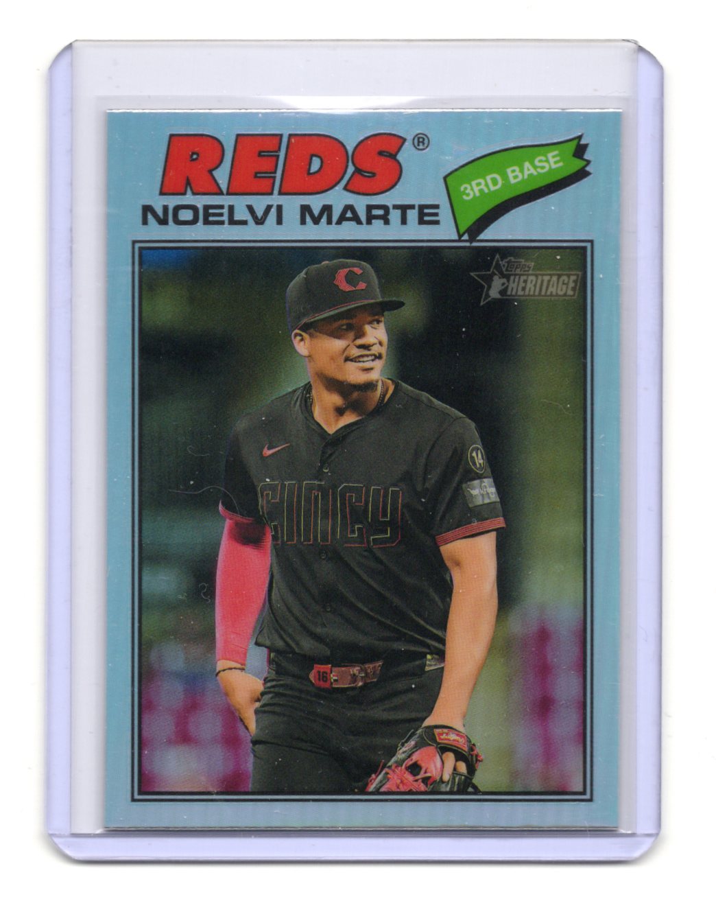 2026 Topps Heritage Noelvi Marte Card Chrome Cincinnati Reds #100