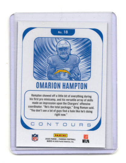 2025 Panini Phoenix Omarion Hampton Card Contours Los Angeles Chargers #18