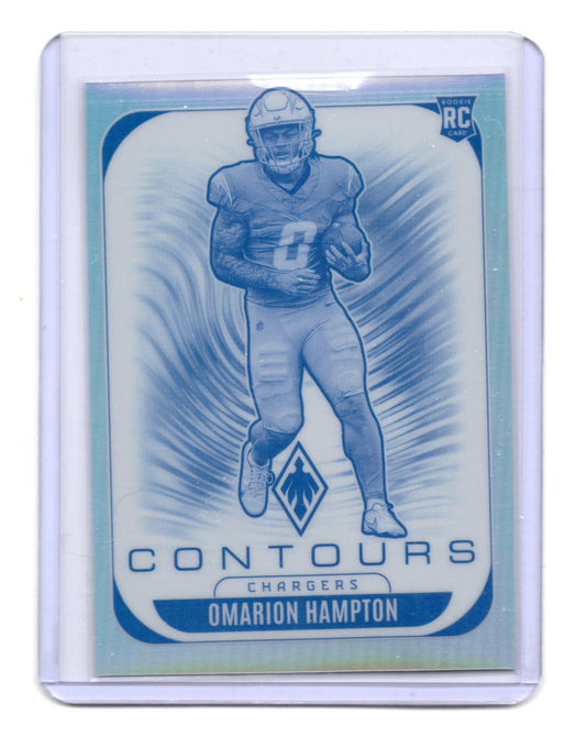 2025 Panini Phoenix Omarion Hampton Card Contours Los Angeles Chargers #18