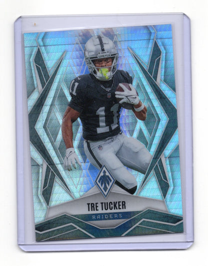 2025 Panini Phoenix Tre Tucker Card Silver Prizm Las Vegas Raiders #9