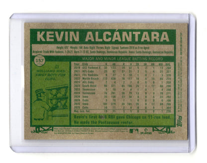 2026 Topps Heritage Kevin Alcántara Card Chrome Pink Sparkle Refractors Cubs