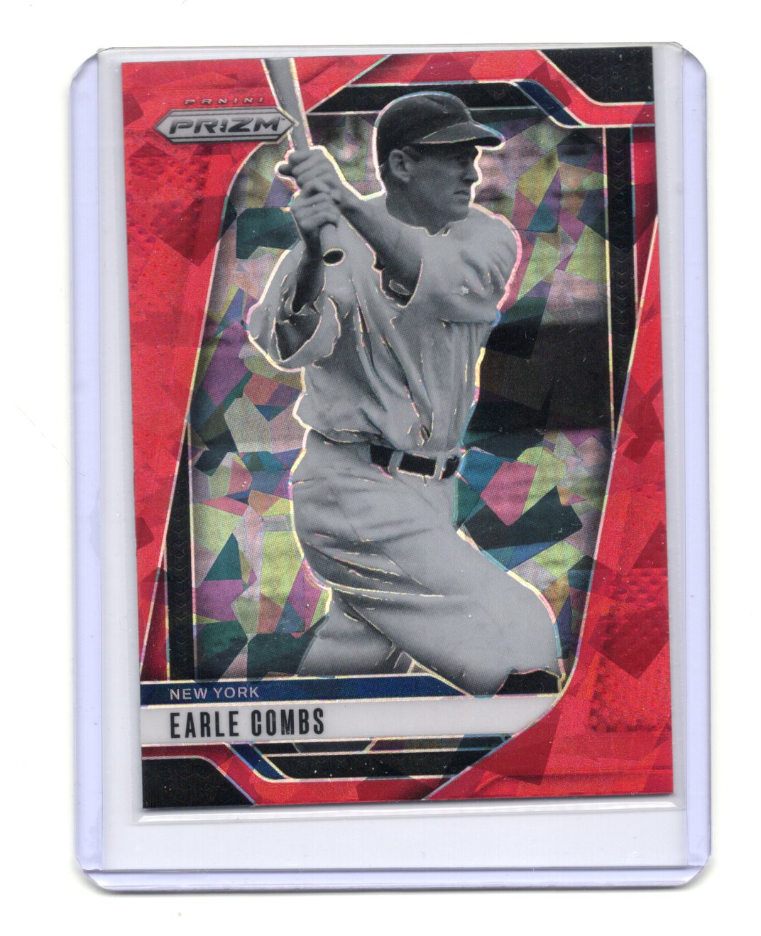 2025 Panini Prizm Earle Combs Card Red Ice Prizms New York Yankees #276