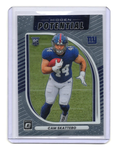 2025 Donruss Optic Cam Skattebo Card Hidden Potential New York Giants #8