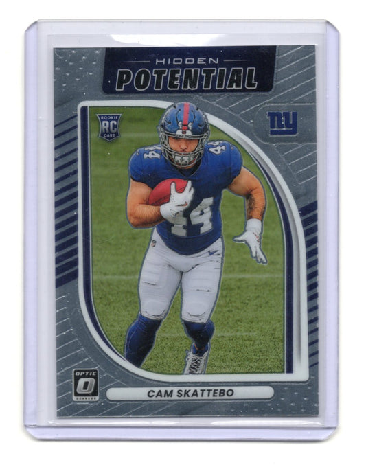 2025 Donruss Optic Cam Skattebo Card Hidden Potential New York Giants #8