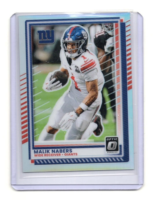 2025 Donruss Malik Nabers Card New York Giants #273 Silver prizm