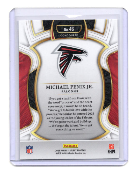 2025 Panini Select Michael Penix Jr. Card Atlanta Falcons #46