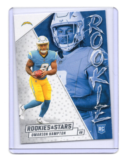 2025 Panini Rookies & Stars Omarion Hampton Card Rookie Exclusive  Chargers #17