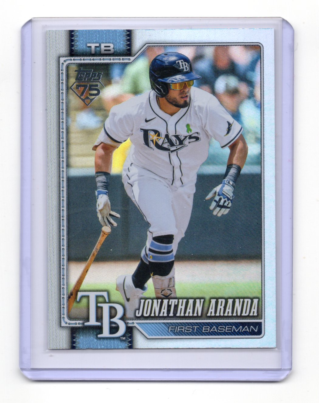 2026 Topps Series 1 Jonathan Aranda #326 Silver Rainbow Foil Tampa Bay Rays