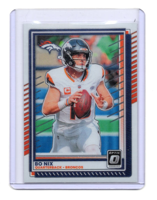 2025 Donruss Optic Bo Nix Card Holo Denver Broncos #31