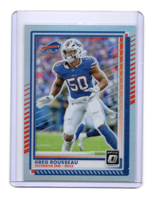 2025 Donruss Optic Greg Rousseau Card Holo Buffalo Bills #88