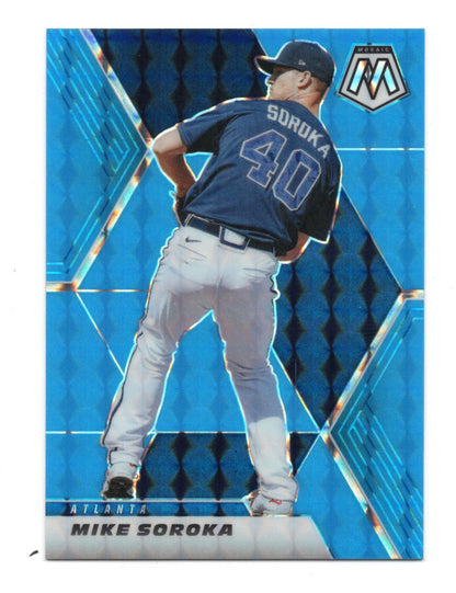 2021 Panini Mosaic Mike Soroka Blue Reactive Mosaic #149 01/15 First Print