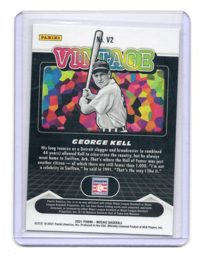 2021 Panini Mosaic George Kell Vintage Silver Mosaic  Insert #V2 Tigers HOF