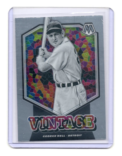 2021 Panini Mosaic George Kell Vintage Silver Mosaic  Insert #V2 Tigers HOF