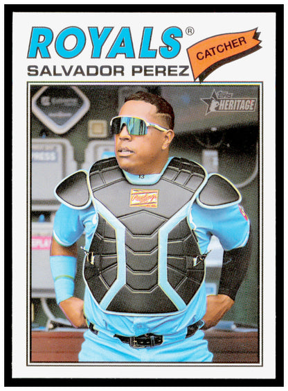 2026 Topps Heritage Salvador Perez Card Kansas City Royals #320
