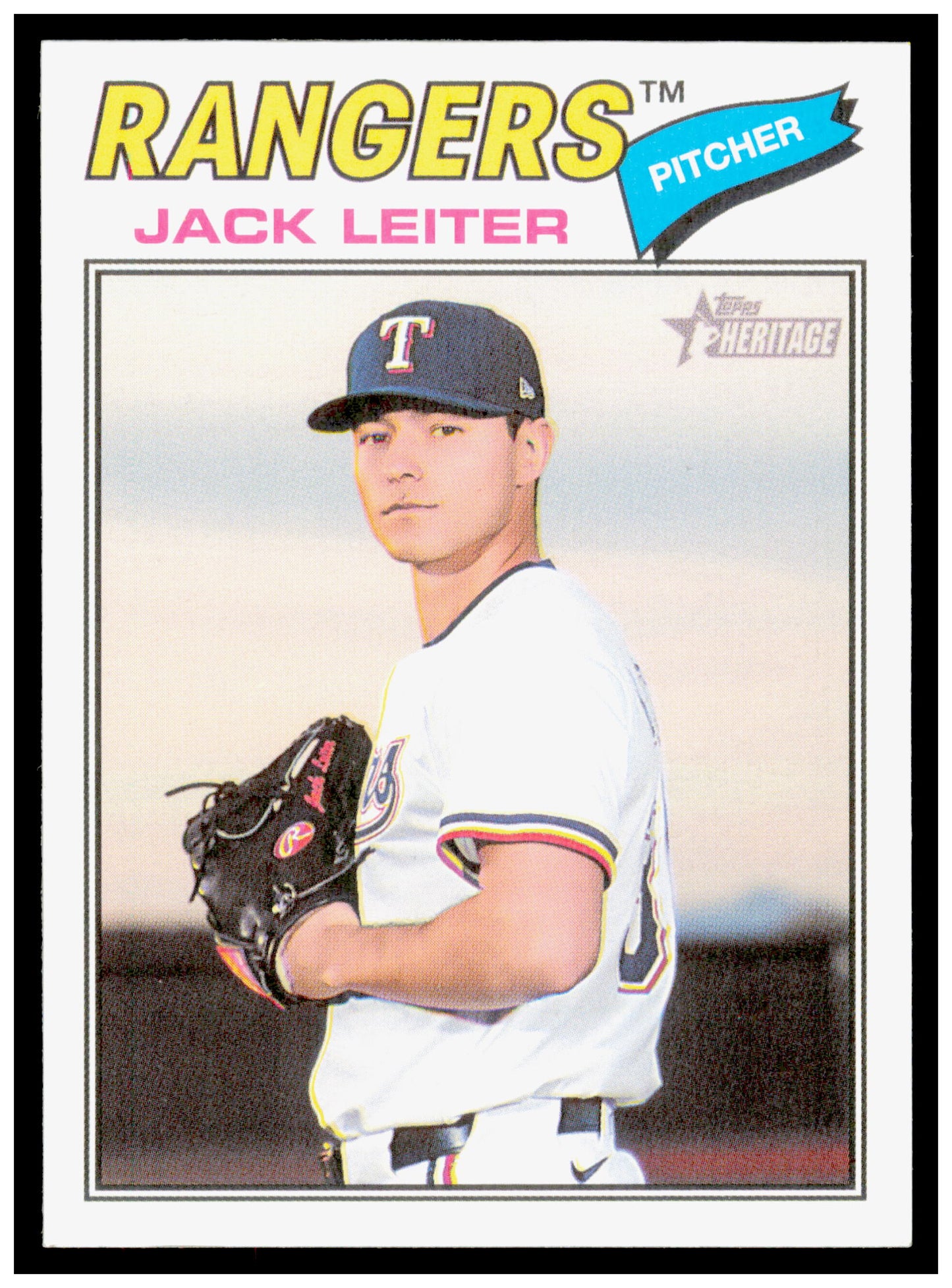 2026 Topps Heritage Jack Leiter Card Texas Rangers #304