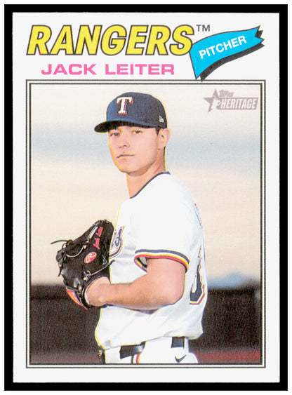 2026 Topps Heritage Jack Leiter Card Texas Rangers #304