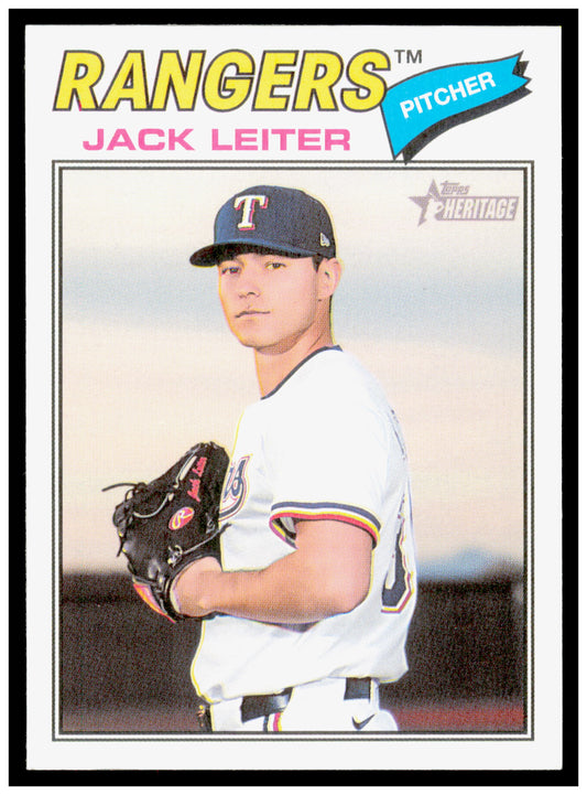2026 Topps Heritage Jack Leiter Card Texas Rangers #304