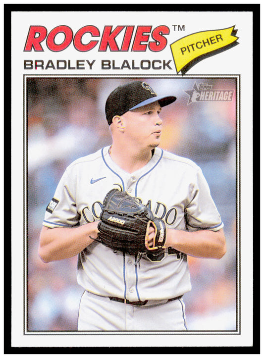 2026 Topps Heritage Bradley Blalock Card Colorado Rockies #83