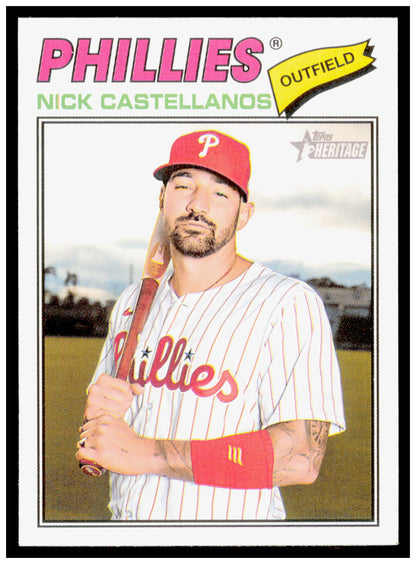 2026 Topps Heritage Nick Castellanos Card Philadelphia Phillies #363