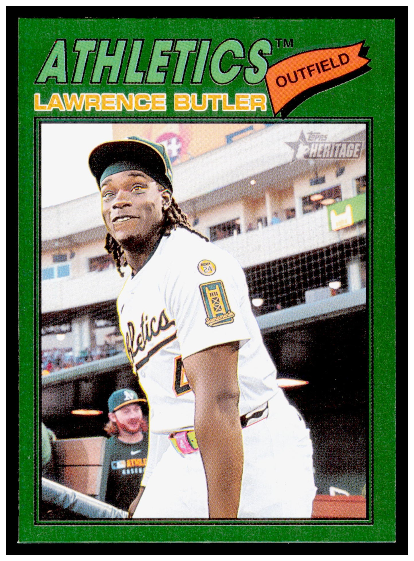 2026 Topps Heritage Lawrence Butler Card Dark Green Athletics #94