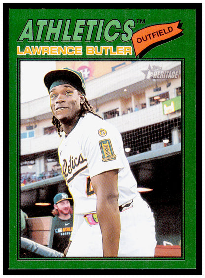 2026 Topps Heritage Lawrence Butler Card Dark Green Athletics #94