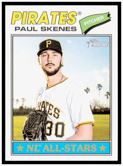 2026 Topps Heritage Paul Skenes Card Pittsburgh Pirates #33
