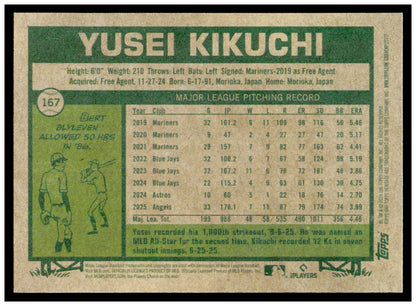2026 Topps Heritage Yusei Kikuchi Card Los Angeles Angels #167