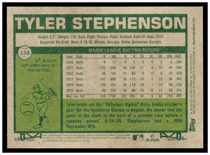 2026 Topps Heritage Tyler Stephenson Card Cincinnati Reds #138