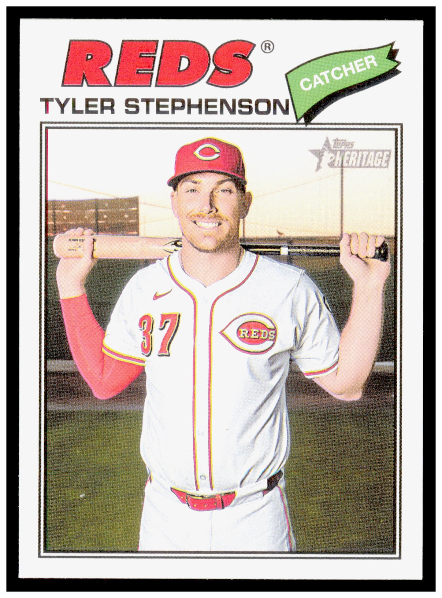 2026 Topps Heritage Tyler Stephenson Card Cincinnati Reds #138