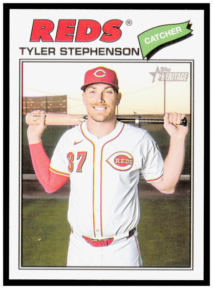 2026 Topps Heritage Tyler Stephenson Card Cincinnati Reds #138