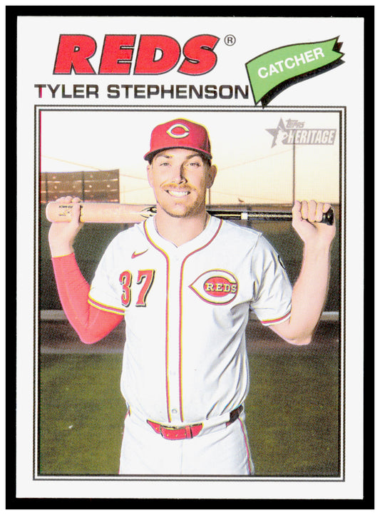 2026 Topps Heritage Tyler Stephenson Card Cincinnati Reds #138