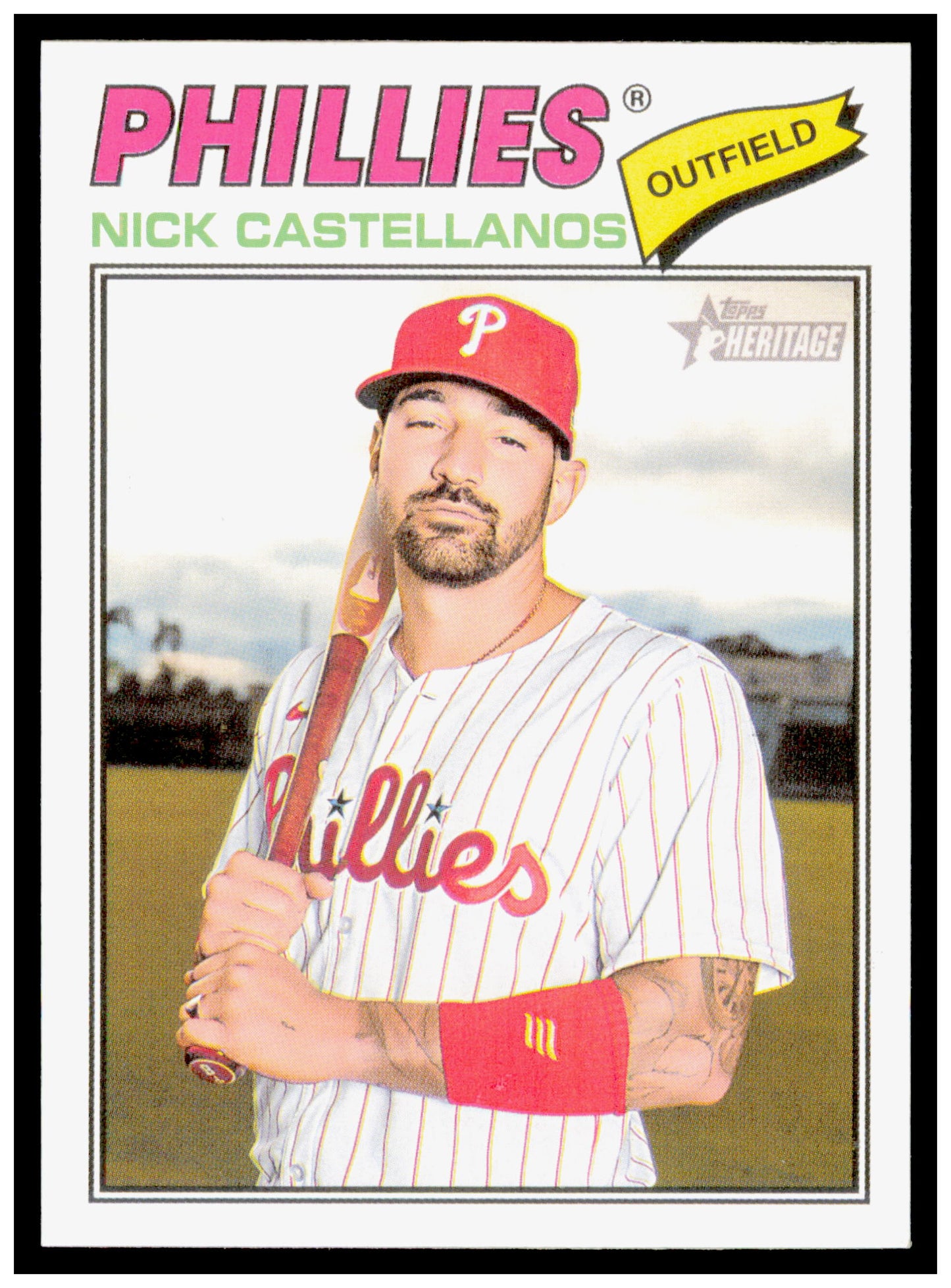 2026 Topps Heritage Nick Castellanos Card Philadelphia Phillies #363