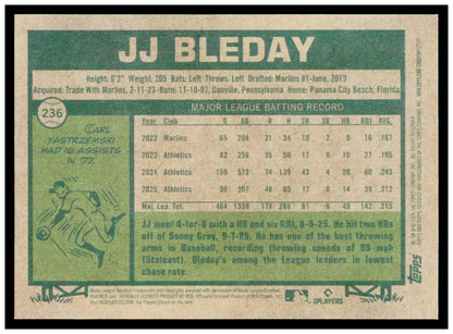 2026 Topps Heritage JJ Bleday Card Athletics #236